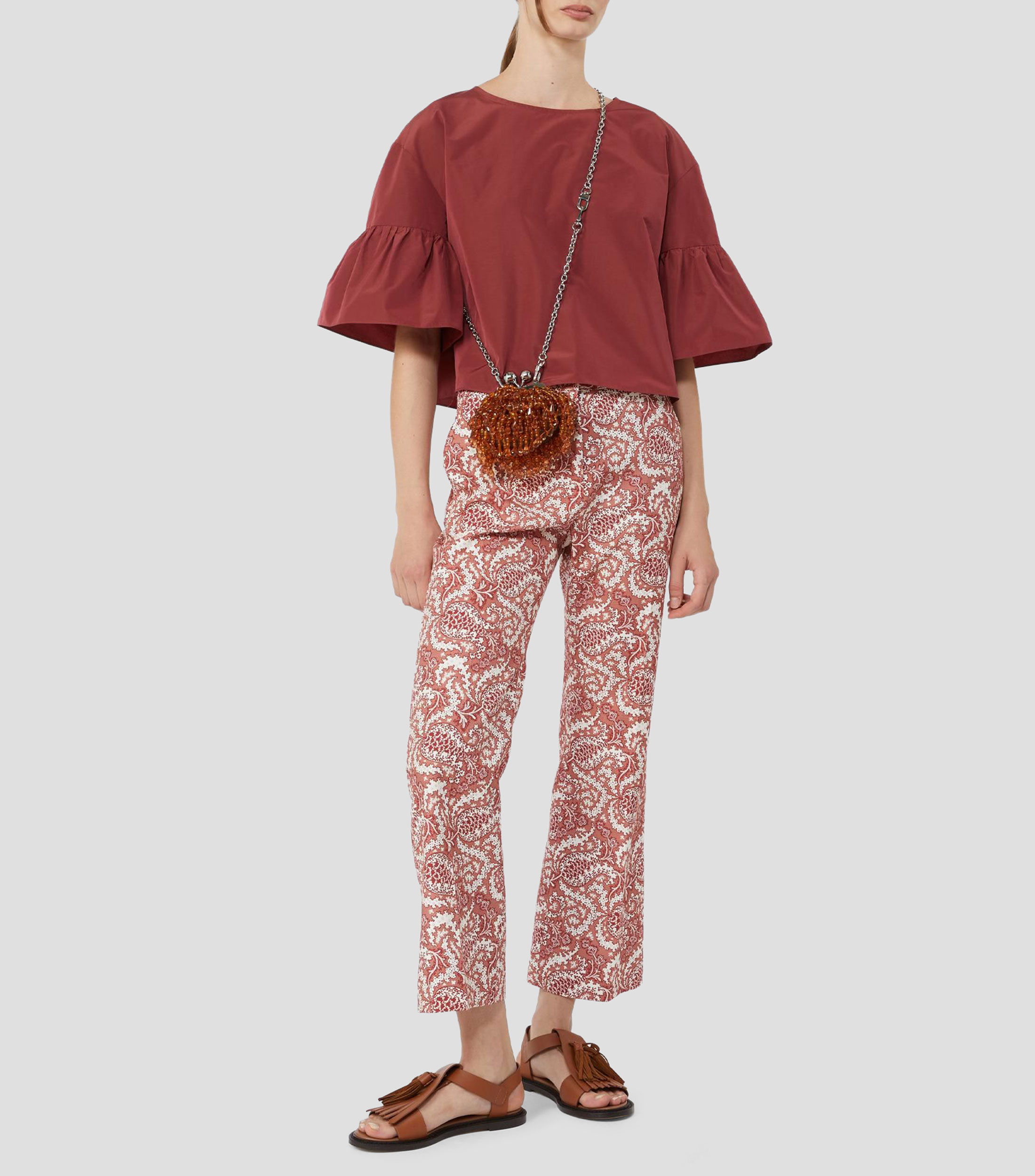 Blusa lisa manga corta Mujer